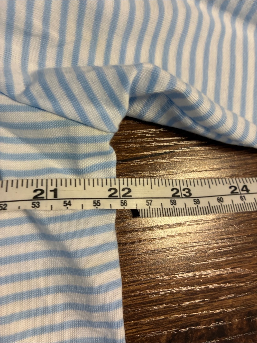 Lands’ End Light Blue & White Striped Long-Sleeve Women's Top - Picture 6 of 6